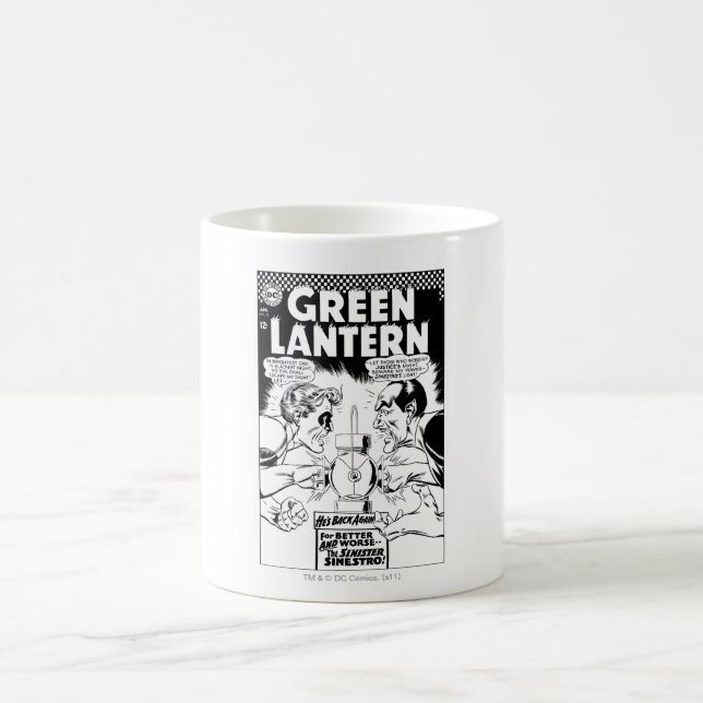 Grönt Lantern vs Sinestro, Black and White Kaffemugg (Center)