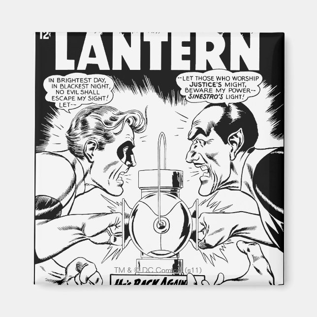 Grönt Lantern vs Sinestro, Black and White Magnet (Framsidan)