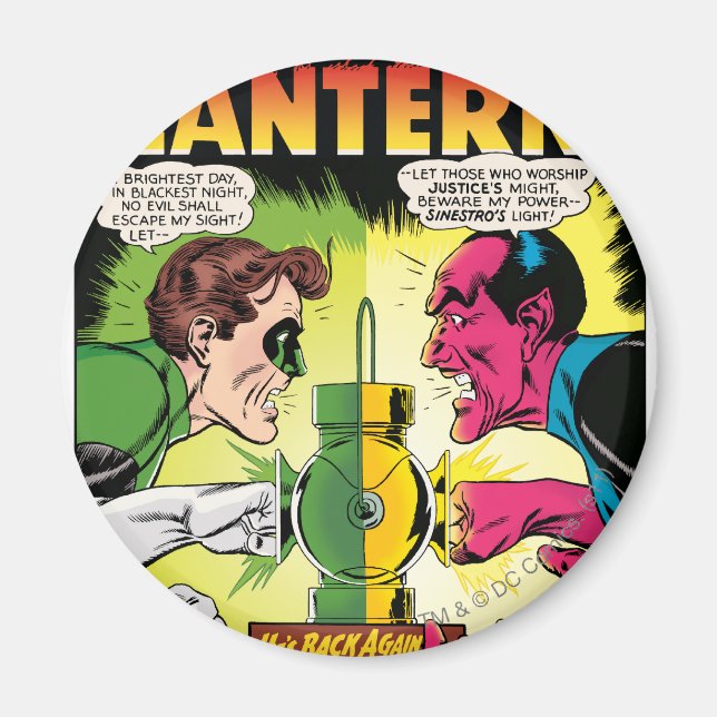 Grönt Lantern vs Sinestro Magnet (Framsidan)