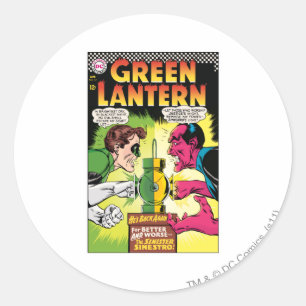 Grönt Lantern vs Sinestro Runt Klistermärke