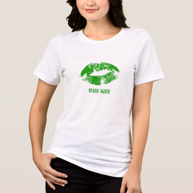 Grönt Läppar Irish Kiss Tee (Framsida)