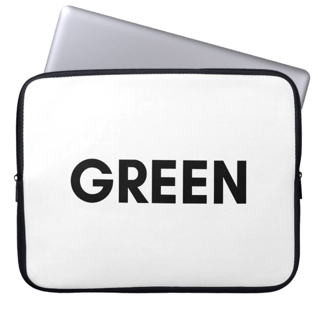 grönt laptop fodral (Framsidan)