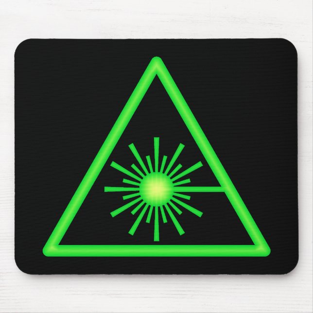 Grönt Laser Symbol Mousepad Musmatta (Framsidan)