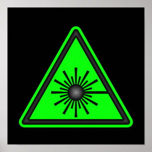 Grönt Lasersymbol Poster