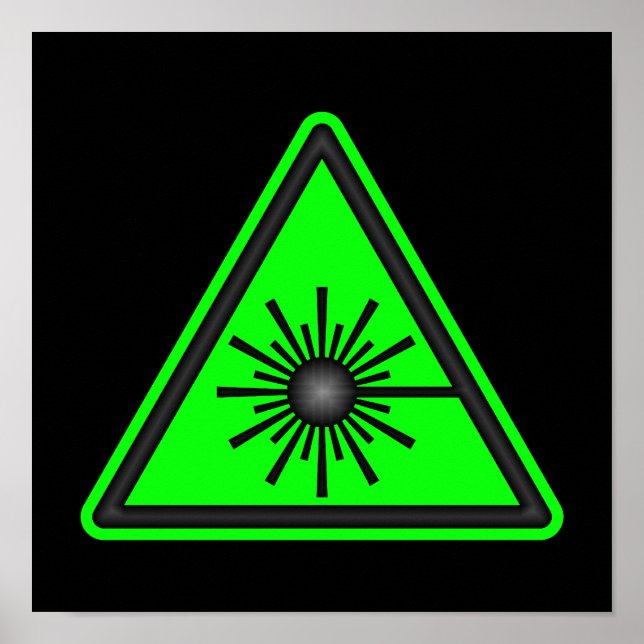 Grönt Lasersymbol Poster (Framsidan)