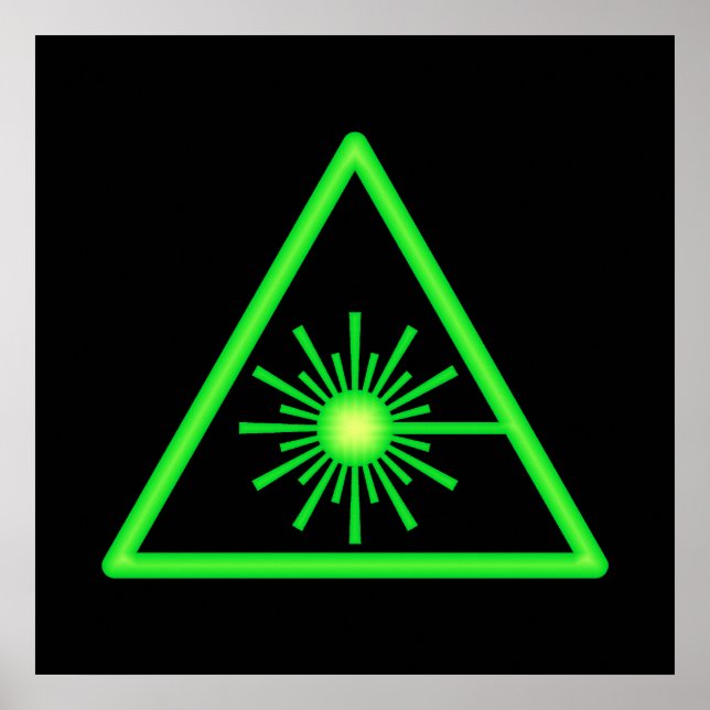 Grönt Lasersymbol Poster (Framsidan)
