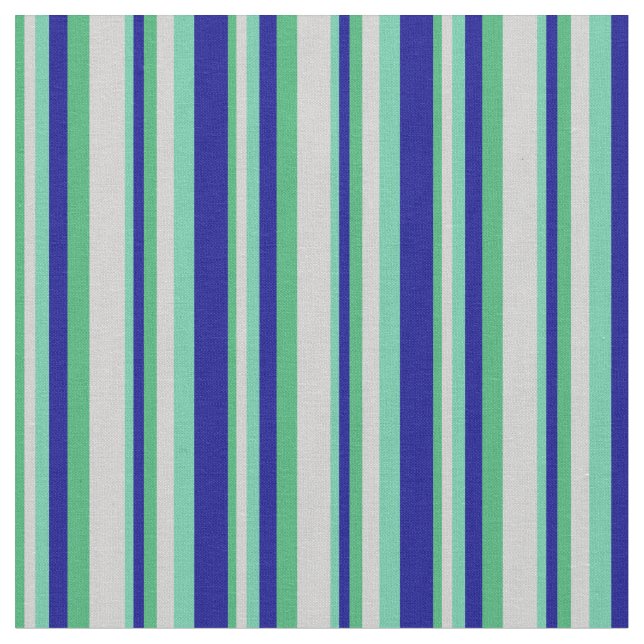 Grönt, lätt Grått, akvamarin och Mörk blått Tyg (Närbild)