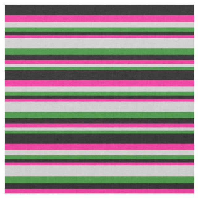 Grönt, lätt Grått, djup Rosa och svart Tyg (Närbild)