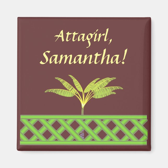 Grönt Lattice Attagirl Anpassningsbar Magnet MM07N (Framsidan)