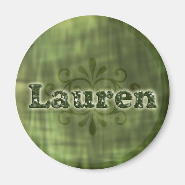 Grönt Lauren Magnet (Framsidan)