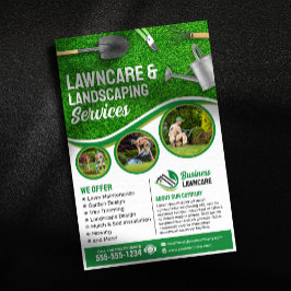 Grönt Lawncare Landscaping Garden Gräsmatta Care M Flygblad