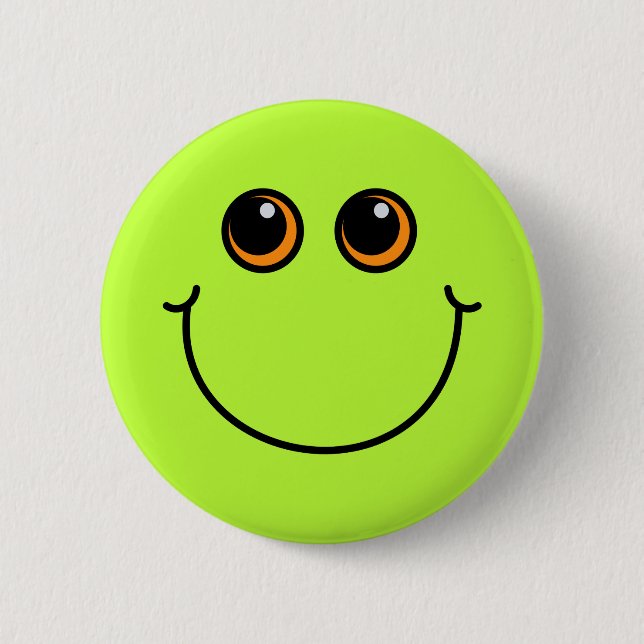Grönt le Emoji ansikte Knapp (Framsida)