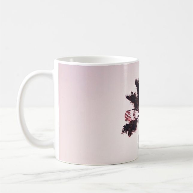 GRÖNT LEAFED TRÄD UNDER BLÅ HIMMEL KAFFEMUGG (Vänster)