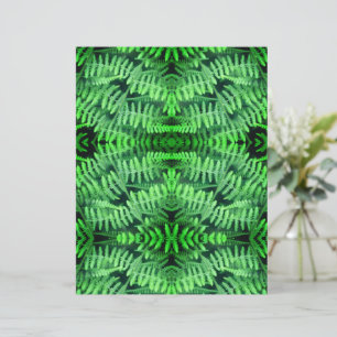 Grönt Leafy Ferns Abstrakt Scrapbook Papper