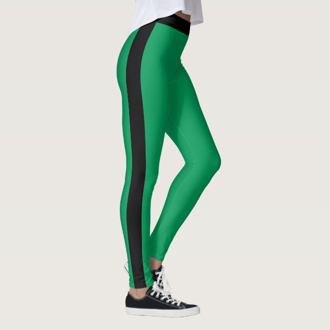 Grönt Leggings Black Side Rand eller Välj Färg (Höger)