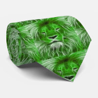 Grönt Lejon utskrift på Manar Necktie