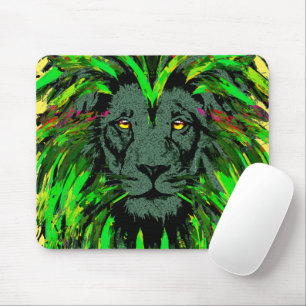Grönt Lejona Mousepad - Lejona Ansikte Porträtt Te Musmatta