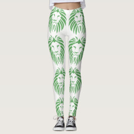Grönt Lejonhuvud På Leggings i Valfri Färg