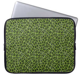 Grönt leo tryck laptop sleeve