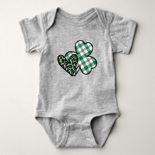 Grönt Leopard Print Kärlek Shamrock Buffalo Play T Shirt