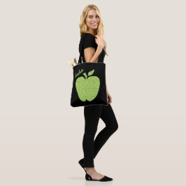 Grönt Leopard Skriv ut Apple Teacher Tygkasse