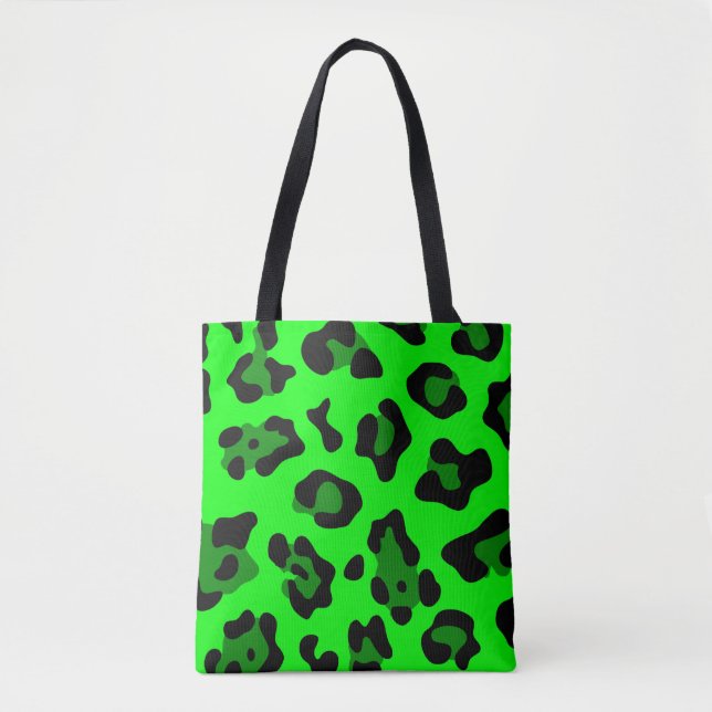 grönt leopard tygkasse (Framsida)