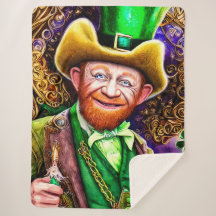 Grönt Leprechaun med Shamrock Rör