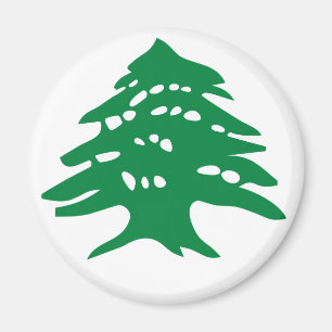 Grönt Libanon Cedar Magnet
