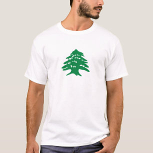 Grönt Libanon cederträträd T-shirt