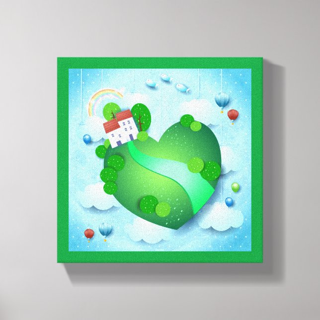 Grönt Life Canvastryck (Framsida)