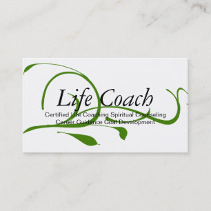 Grönt Life Coach Andlig Rådsvägledning Visitkort
