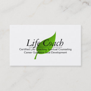 Grönt Life Coach Andlig Rådsvägledning Visitkort