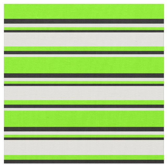 Grönt, Light Cyan och Black Mönster i Rand Tyg (Närbild)