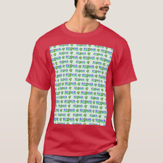 Grönt Lila Aloha Hawaiian Tropical Turtle Graphi T Shirt