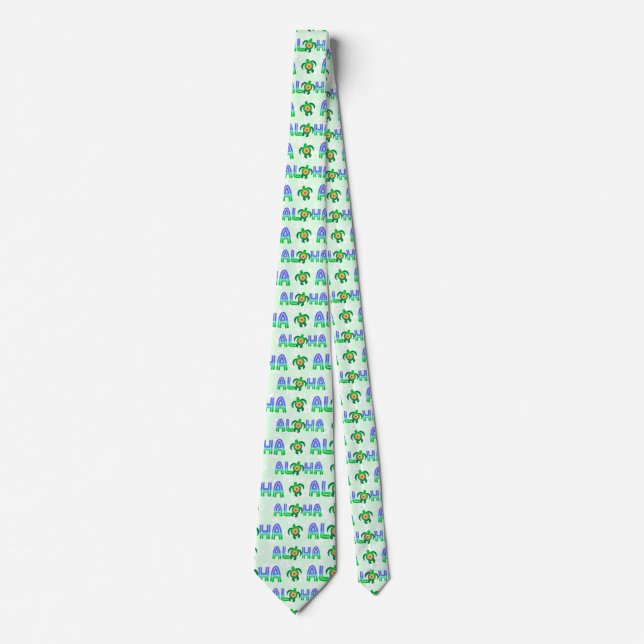 Grönt Lila Aloha Hawaiian Tropical Turtle Slips (Framsida)
