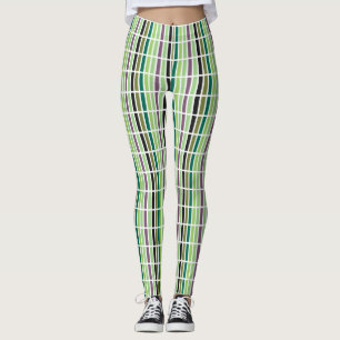 Grönt Lila Black Hues Leggings