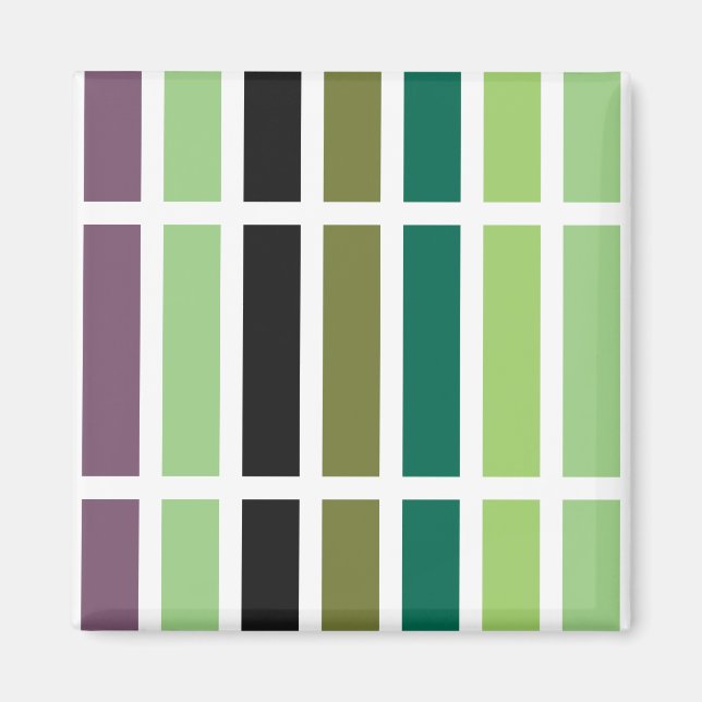 Grönt Lila Black Hues Magnet (Framsidan)