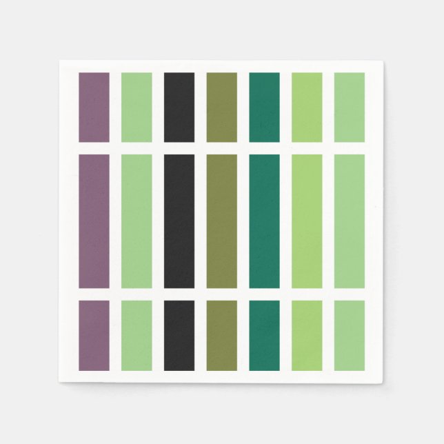 Grönt Lila Black Hues Pappersservett (Framsidan)