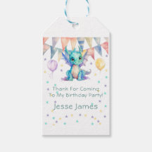 Grönt Lila Dragon Barns födelsedag Party Tack