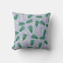 Grönt Lila Fern Löv Retro 70 s Flower Mönster