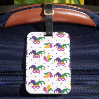 GRÖNT LILA GULD MARDI GRAS MASKS BAGAGEBRICKA