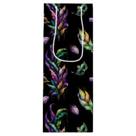 GRÖNT LILA GULD MARDI GRAS MASKS & FEATHERS