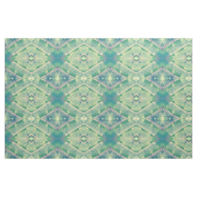 Grönt Lila Gult Diamond Geometric Fabric Tyg (Fat Quarter)