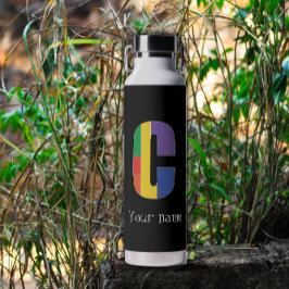 Grönt lila gult röd Monogram Initial C