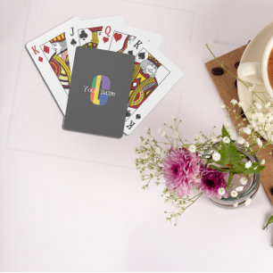 Grönt lila gult röd Monogram Initialt C grått Casinokort