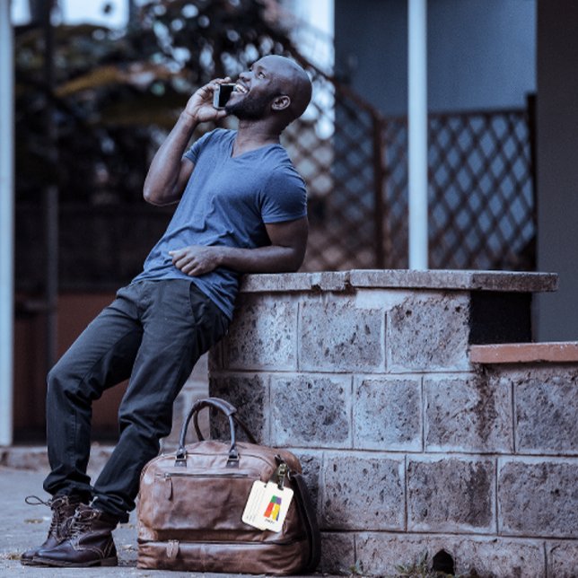 Grönt lila gult röd Monogram Inledande A Bagagebricka (Skapare uppladdad)