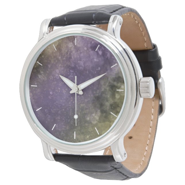 Grönt Lila Marble Watch Armbandsur (Vinklad)