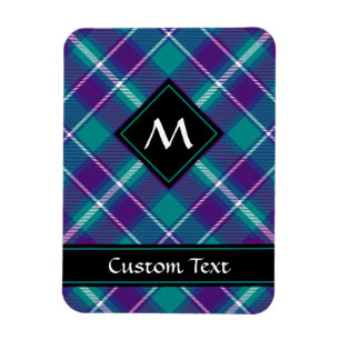 Grönt, Lila och blått Tartan Magnet