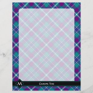 Grönt, Lila och blått Tartan Reklamblad