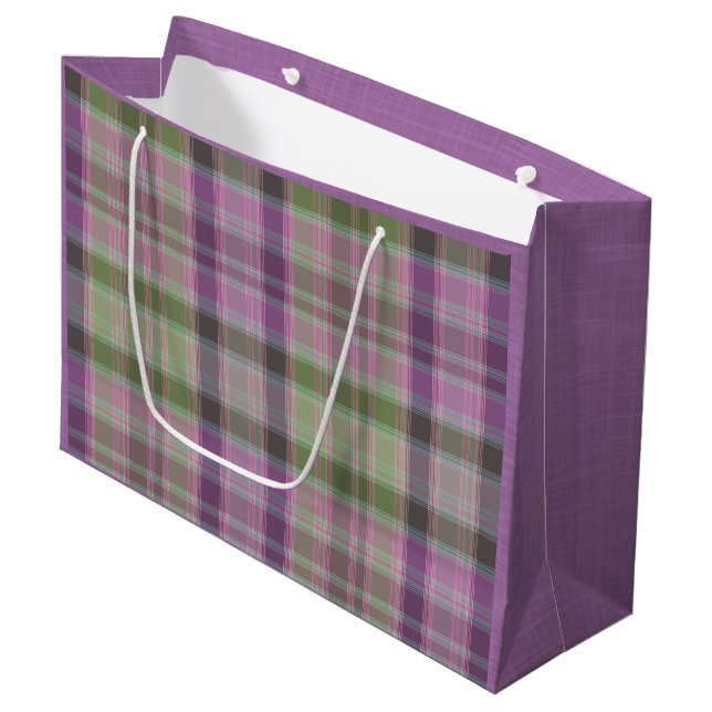Grönt, lilac Classic tartan. (Framsidan Vinklad)